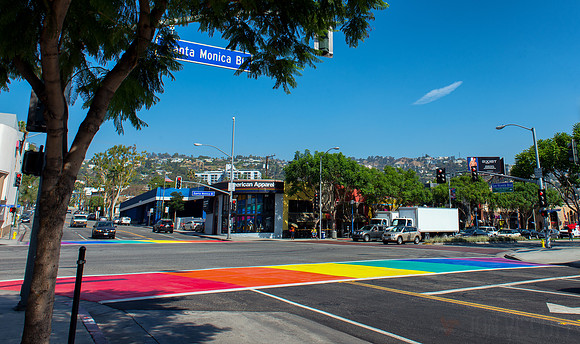 West Hollywood Rainbow Crosswalks